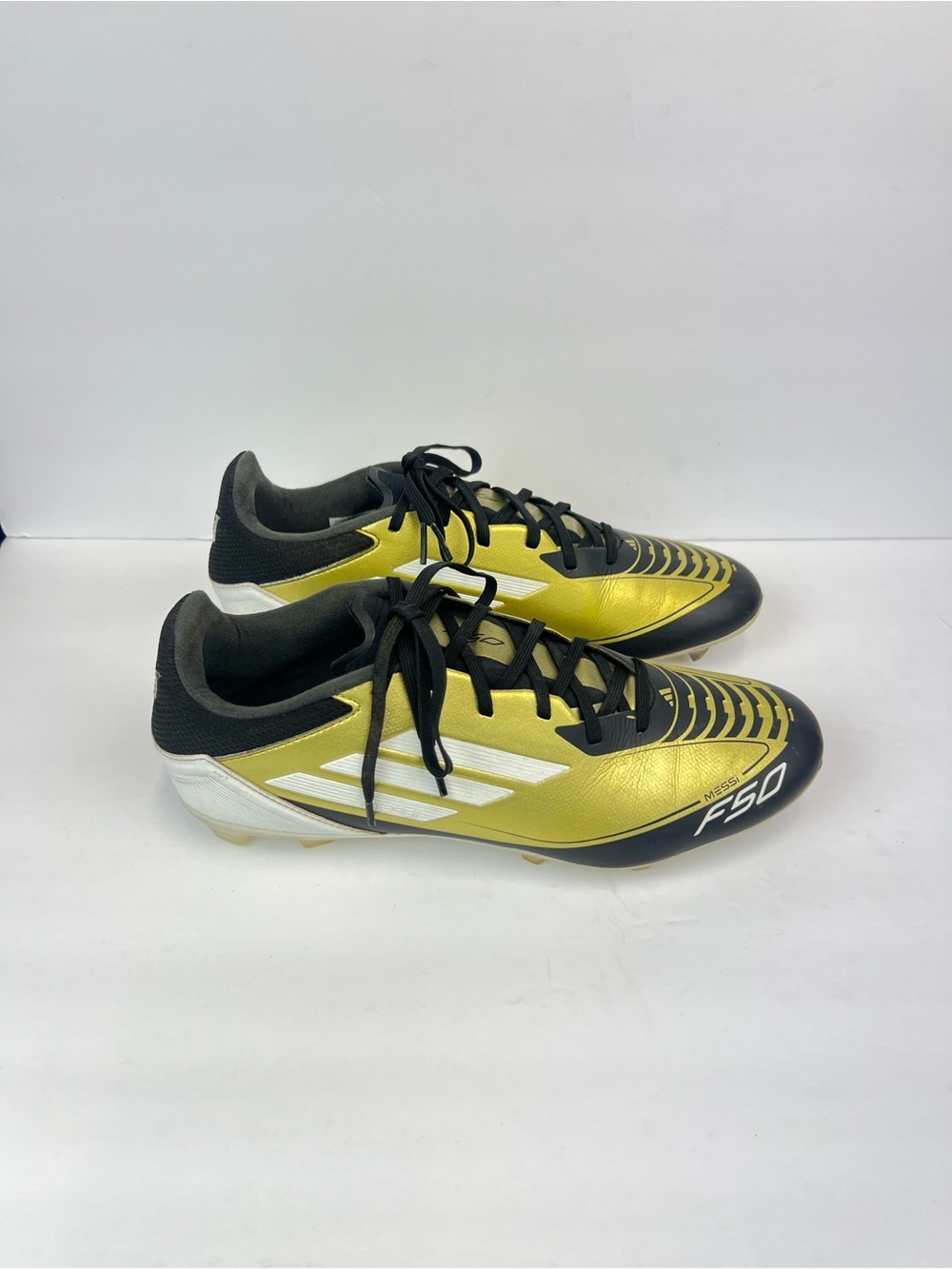 Adidas Messi F50 League FG/MG ME Mens Size 9.5 Soccer Cleats Black Gold IG9274